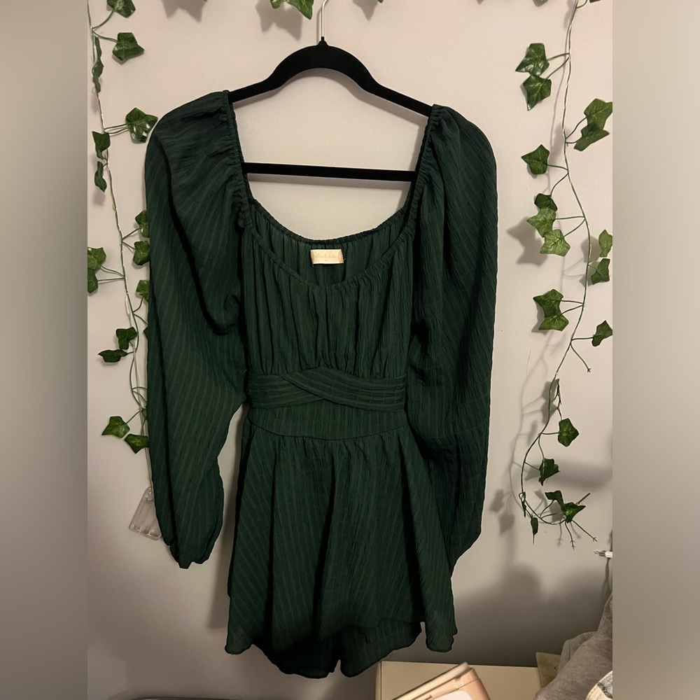 Altr’d State Evergreen Baby Doll Long Sleeve Dress Size M